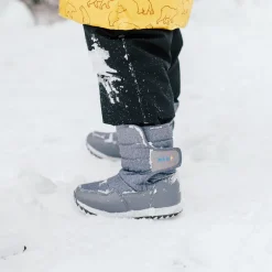 Kids Tall Puffy Winter Boots | Heather Grey
