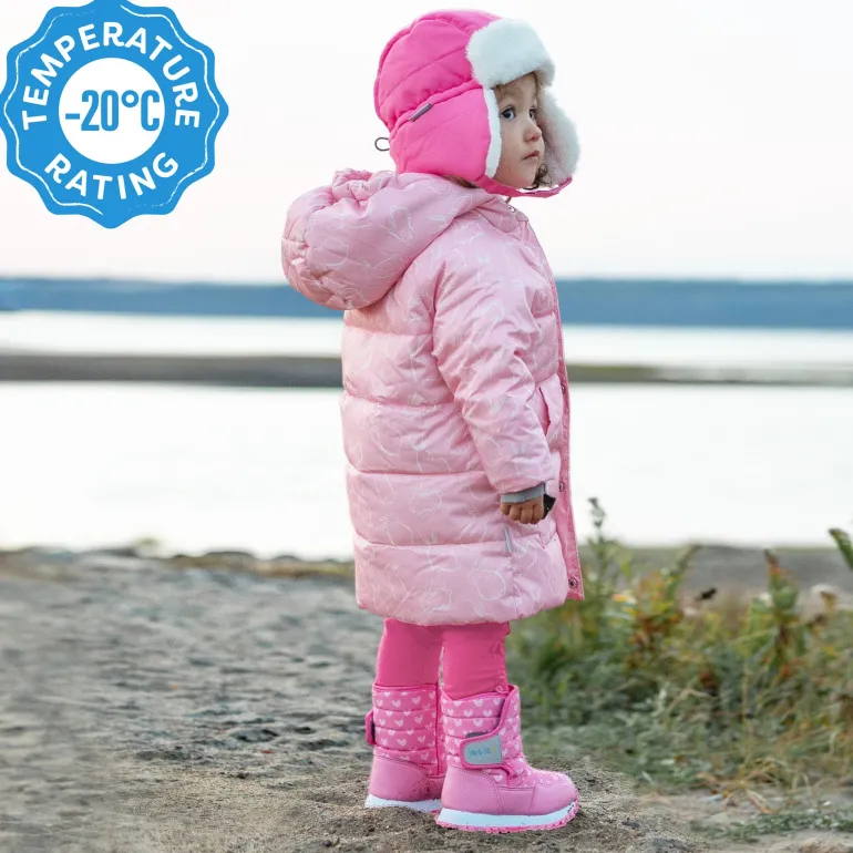 Kids Tall Puffy Winter Boots | Dusty Pink