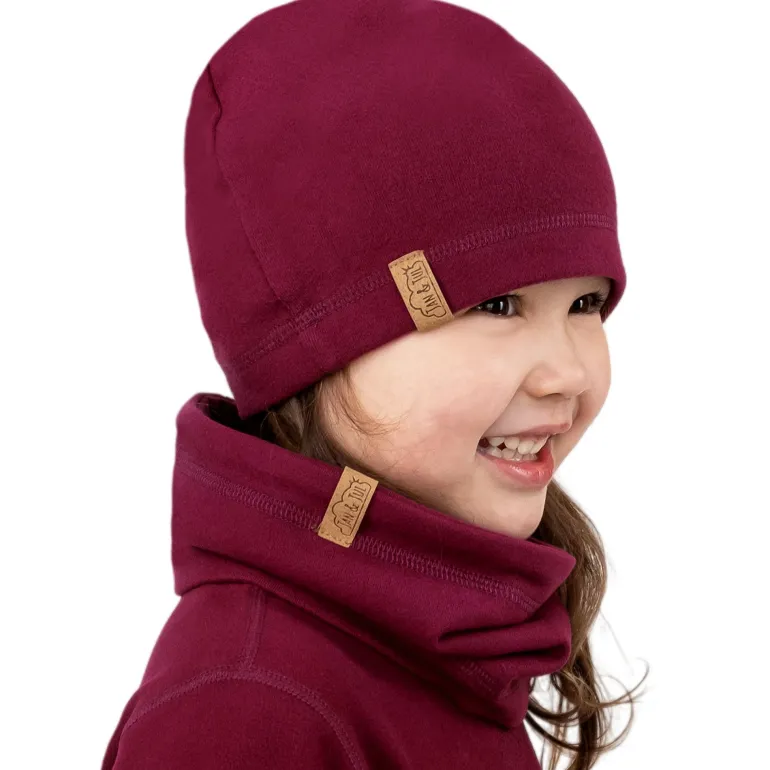 Kids Thermal Beanie Caps | Mulberry
