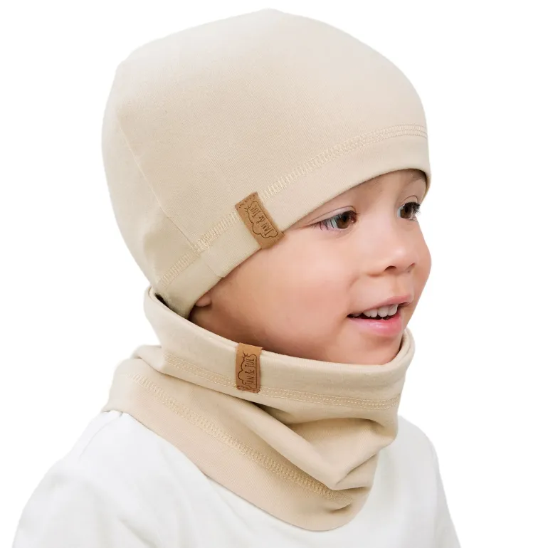Kids Thermal Beanie Caps | Oatmeal