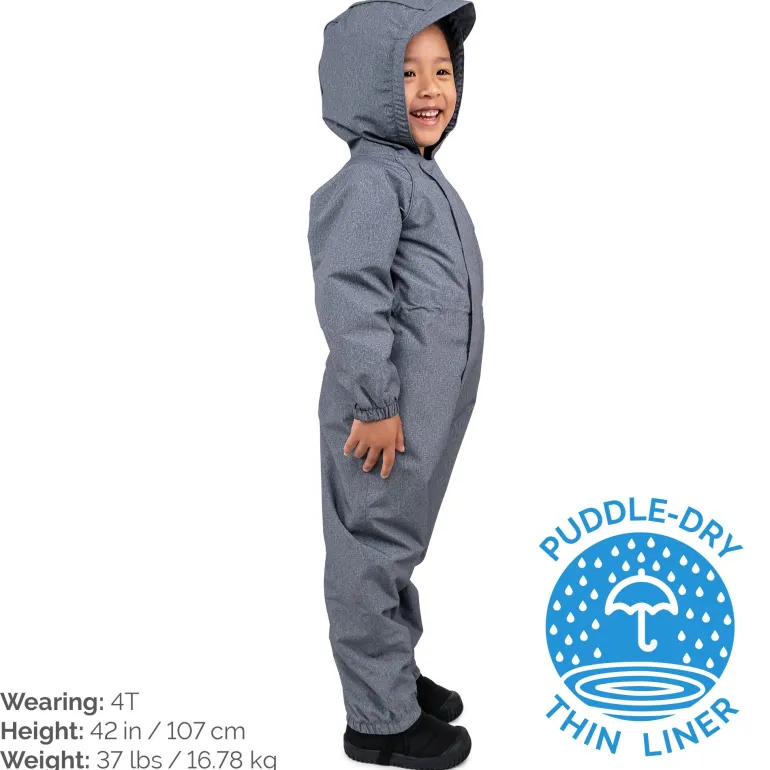Kids Thin-Lined Rain Suits | Heather Grey