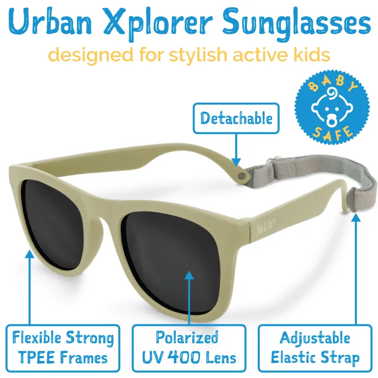 Kids Urban Polarized Sunglasses | Olive Khaki