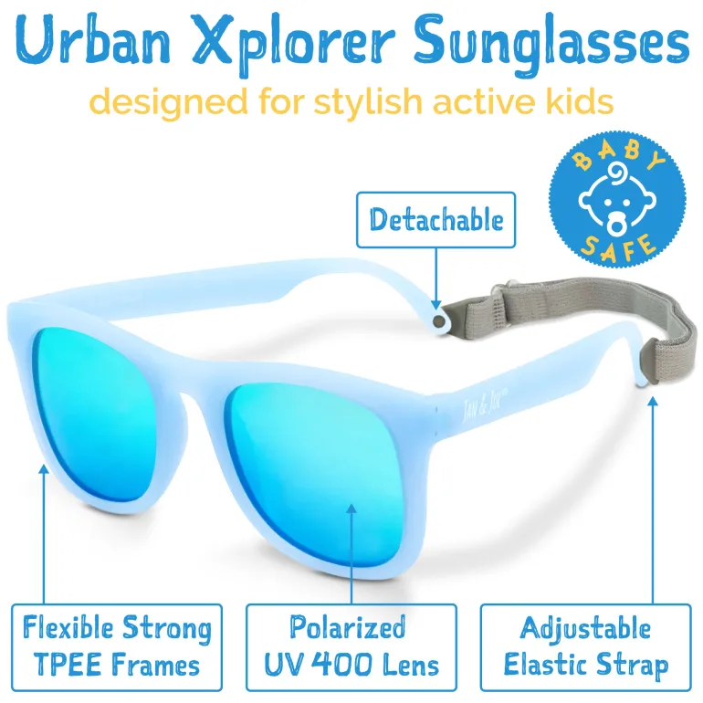 Kids Urban Polarized Sunglasses | Frosty Blue Aurora