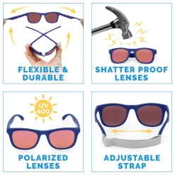 Kids Urban Polarized Sunglasses | Navy Aurora