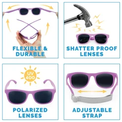 Kids Urban Polarized Sunglasses | Purple Popsicle