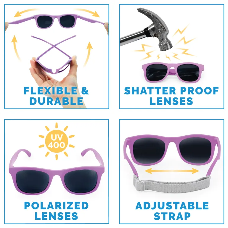 Kids Urban Polarized Sunglasses | Purple Popsicle