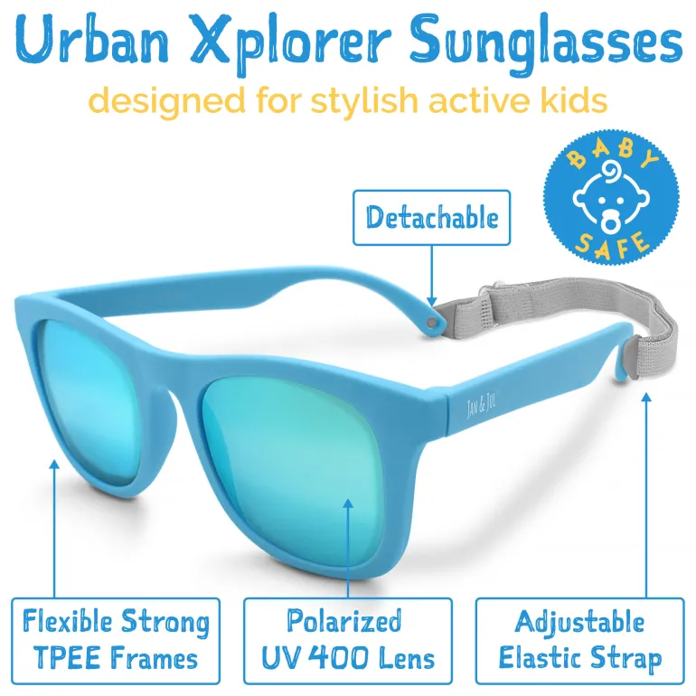 Kids Urban Polarized Sunglasses | Sky Blue Aurora