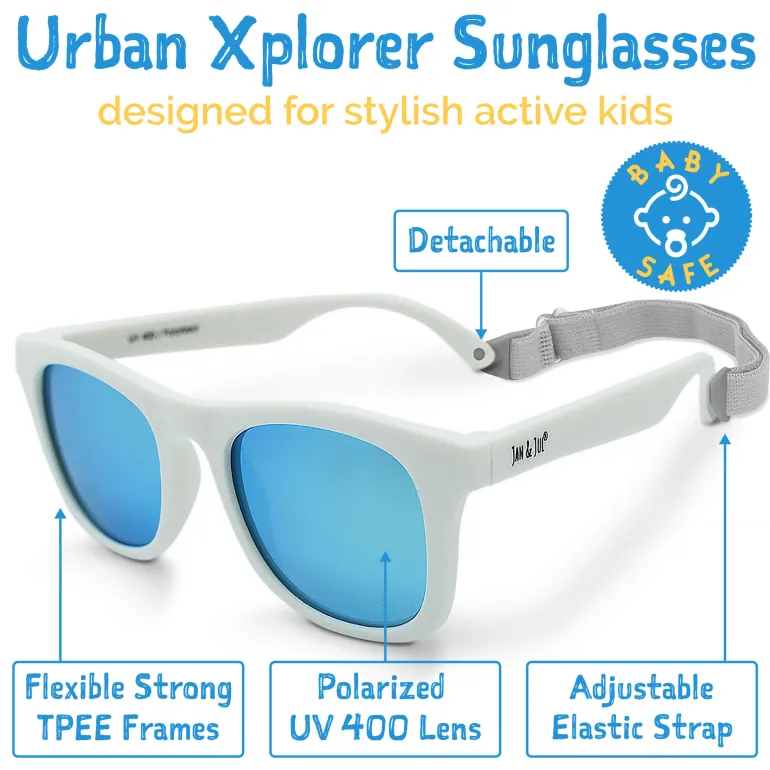 Kids Urban Polarized Sunglasses | White Aurora