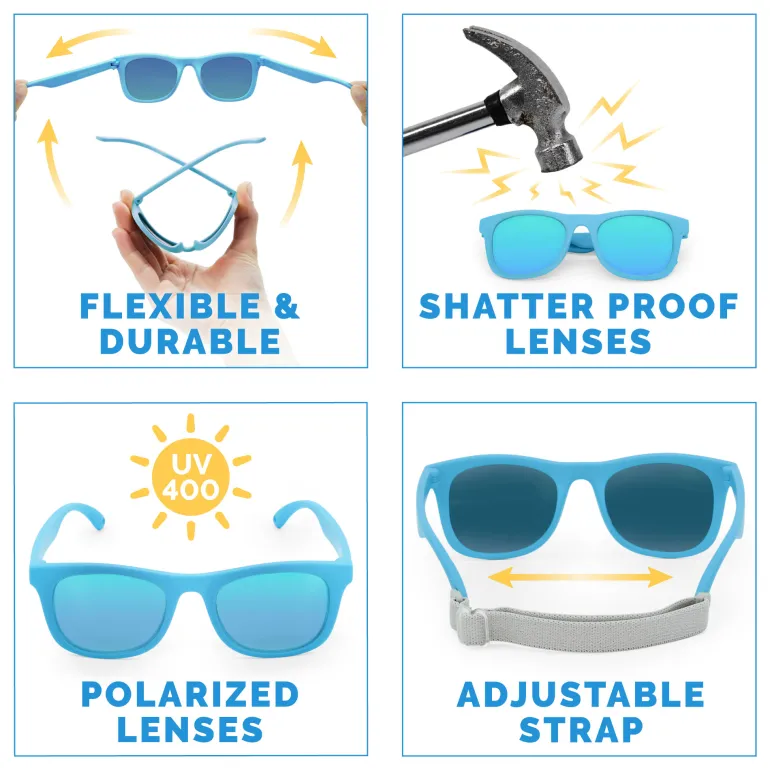 Kids Urban Polarized Sunglasses | Sky Blue Aurora