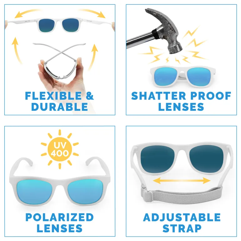 Kids Urban Polarized Sunglasses | White Aurora