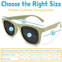 Kids Urban Polarized Sunglasses | Olive Khaki