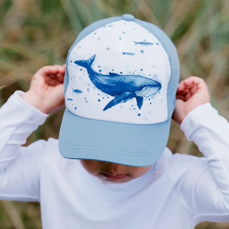 Kids UV Baseball Caps | Humpback Whale