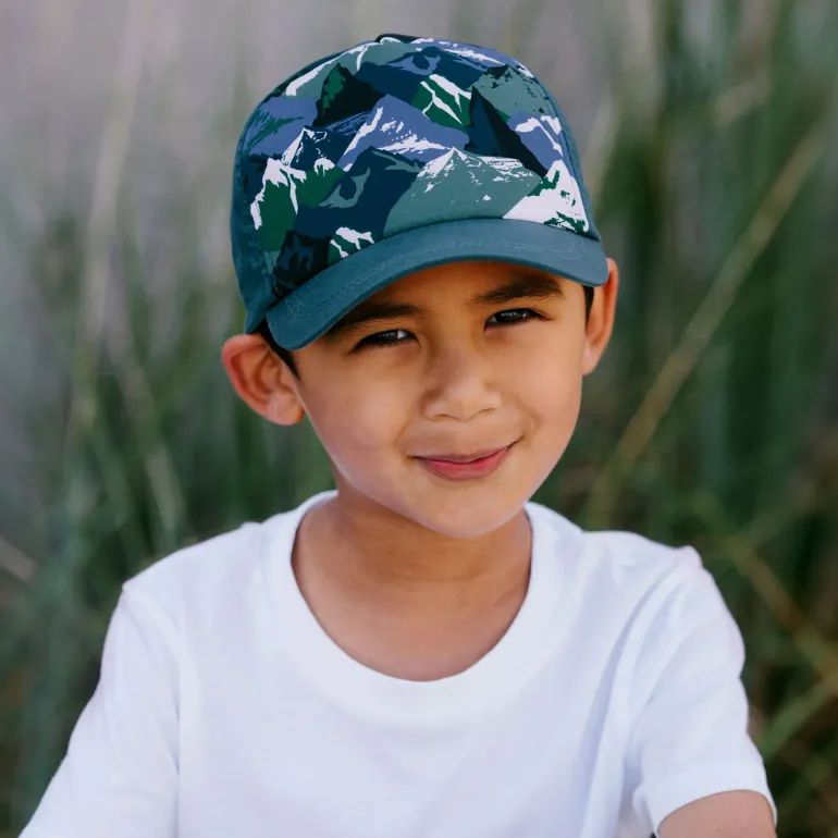 Kids UV Baseball Caps | Mountains