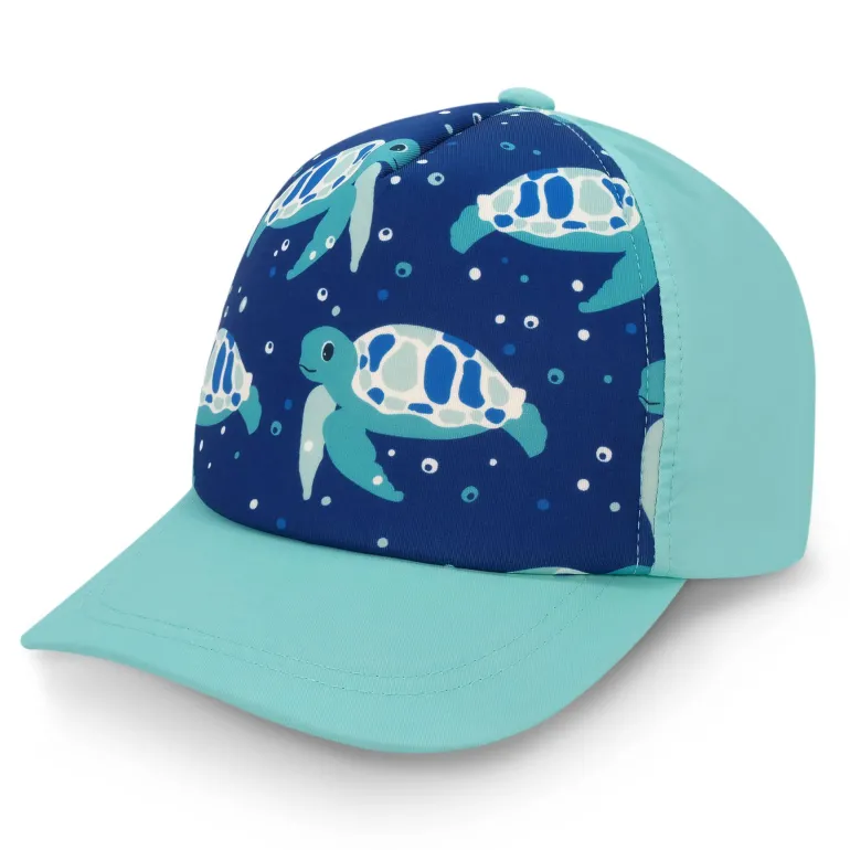 Kids UV Baseball Caps | Sea Turtle