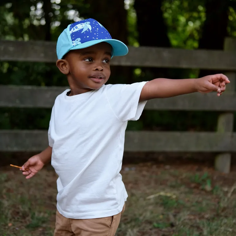 Kids UV Baseball Caps | Sea Turtle
