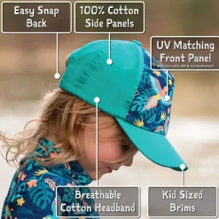 Kids UV Baseball Caps | T-Rex