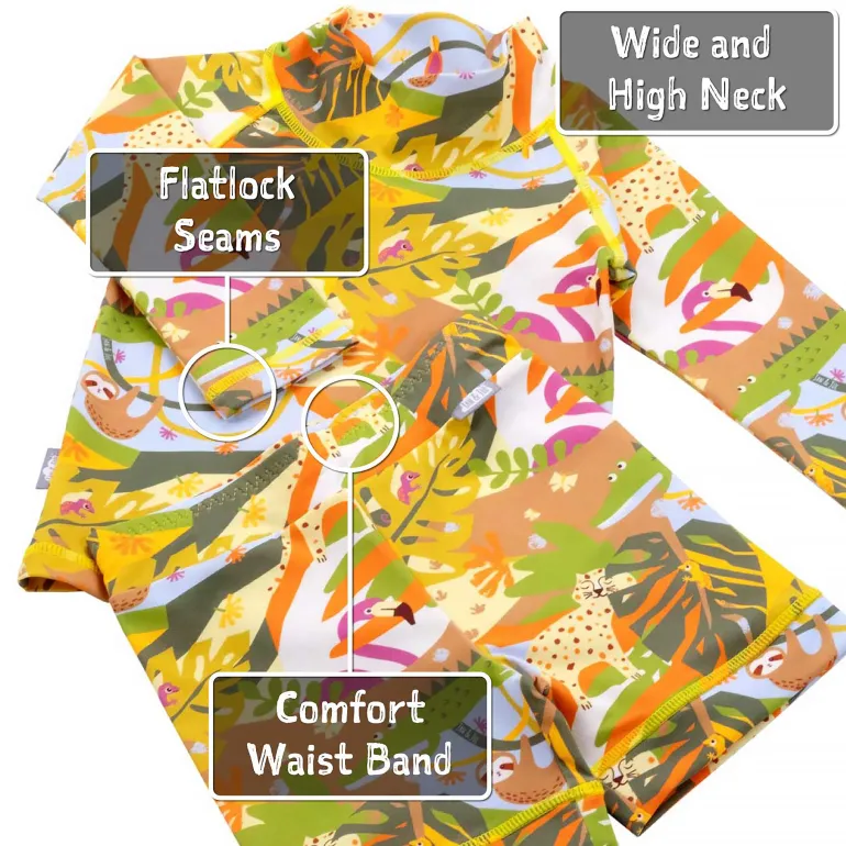 Kids UV Rashguard Set | Jungle Friends