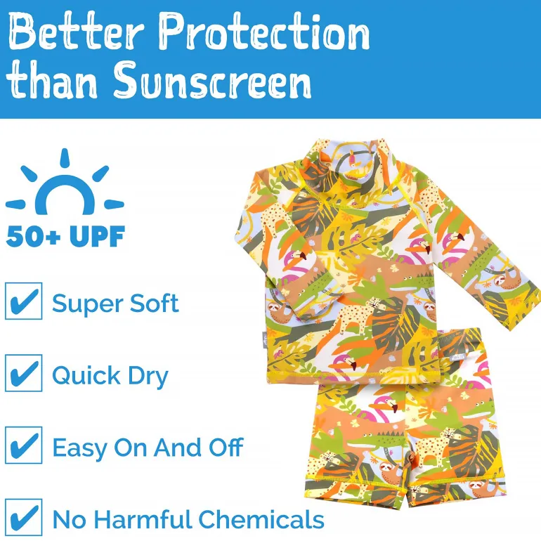 Kids UV Rashguard Set | Jungle Friends