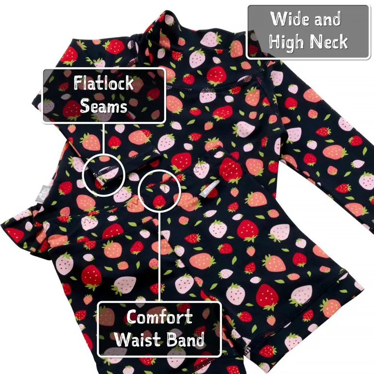 Kids UV Rashguard Set | Strawberry