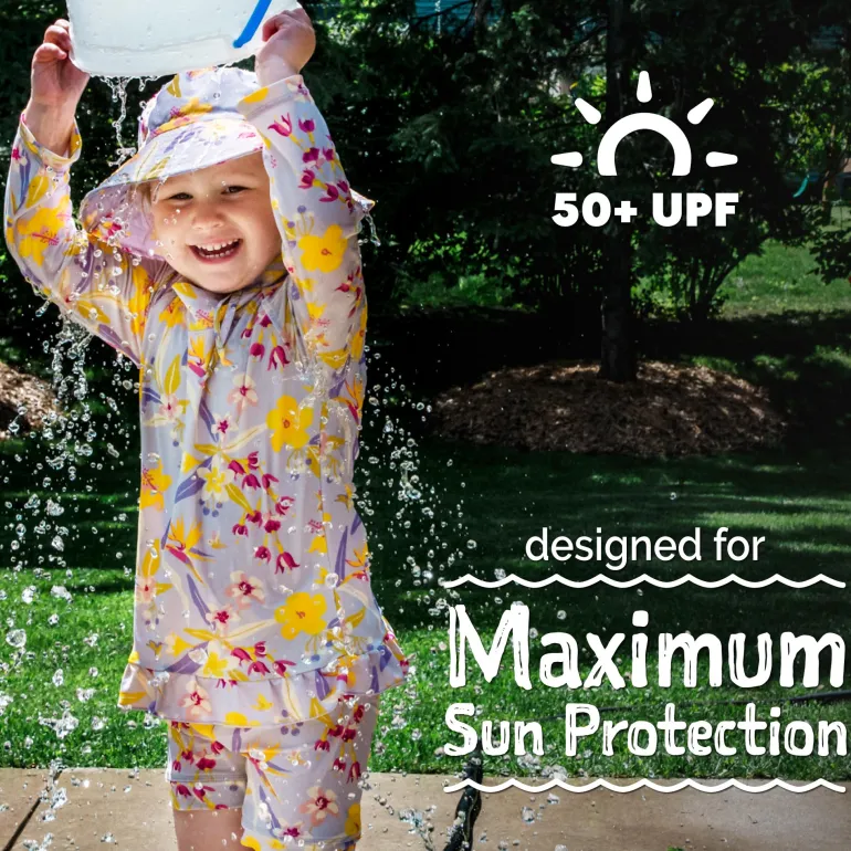 Kids UV Rashguard Set | Tropical Bloom