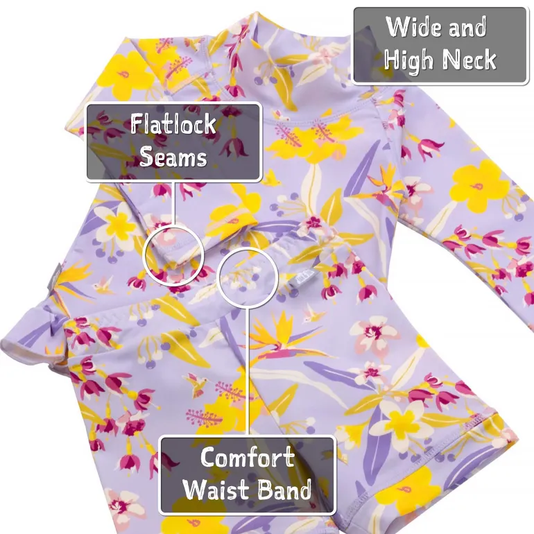 Kids UV Rashguard Set | Tropical Bloom