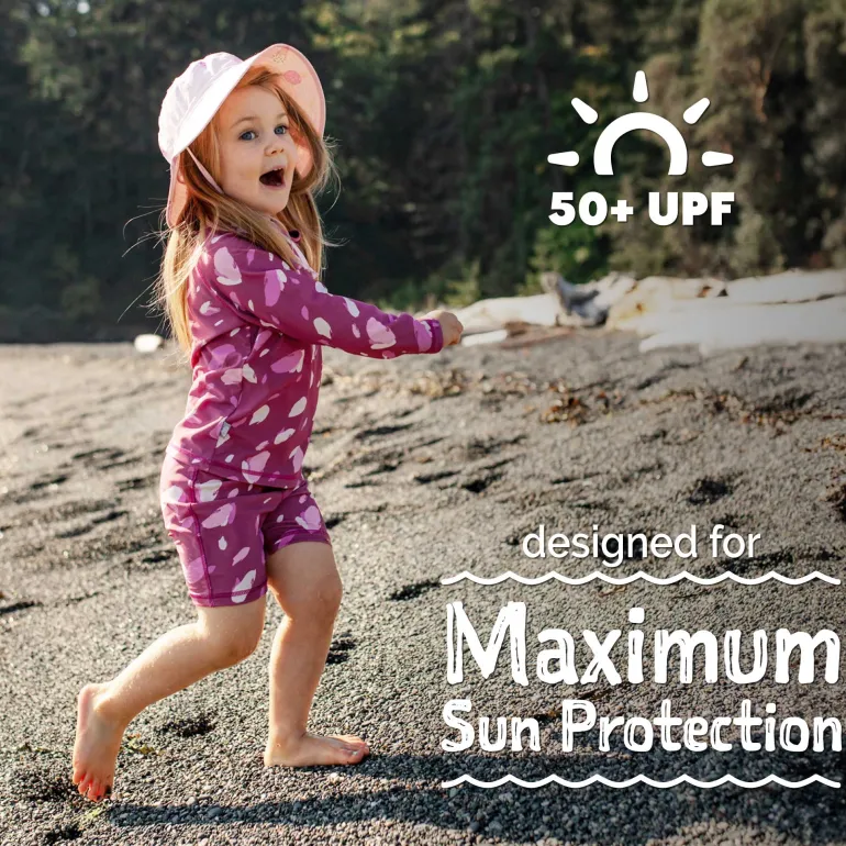 Kids UV Rashguard Set | Pink Petals
