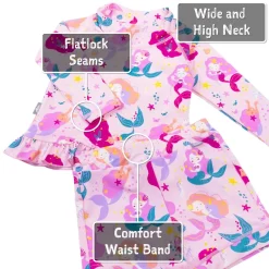 Kids UV Rashguard Set | Pink Mermaid