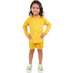 Kids UV Rashguard Set | Yellow Flower