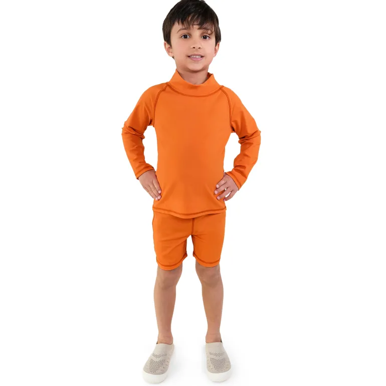 Kids UV Rashguard Top | Tangerine