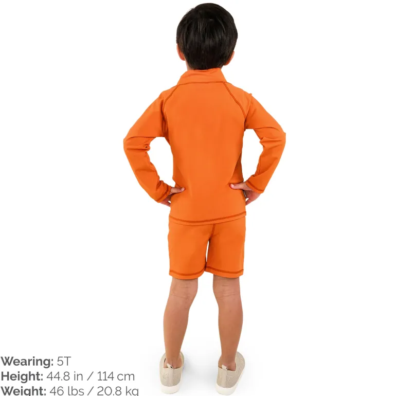 Kids UV Rashguard Top | Tangerine