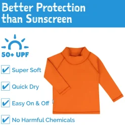 Kids UV Rashguard Top | Tangerine