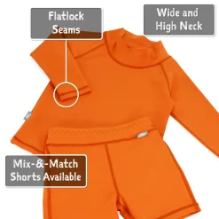 Kids UV Rashguard Top | Tangerine