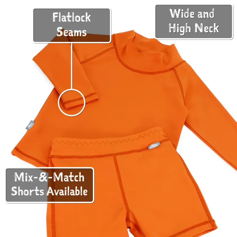 Kids UV Rashguard Top | Tangerine