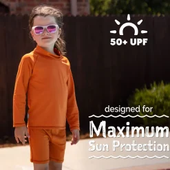 Kids UV Rashguard Top | Tangerine
