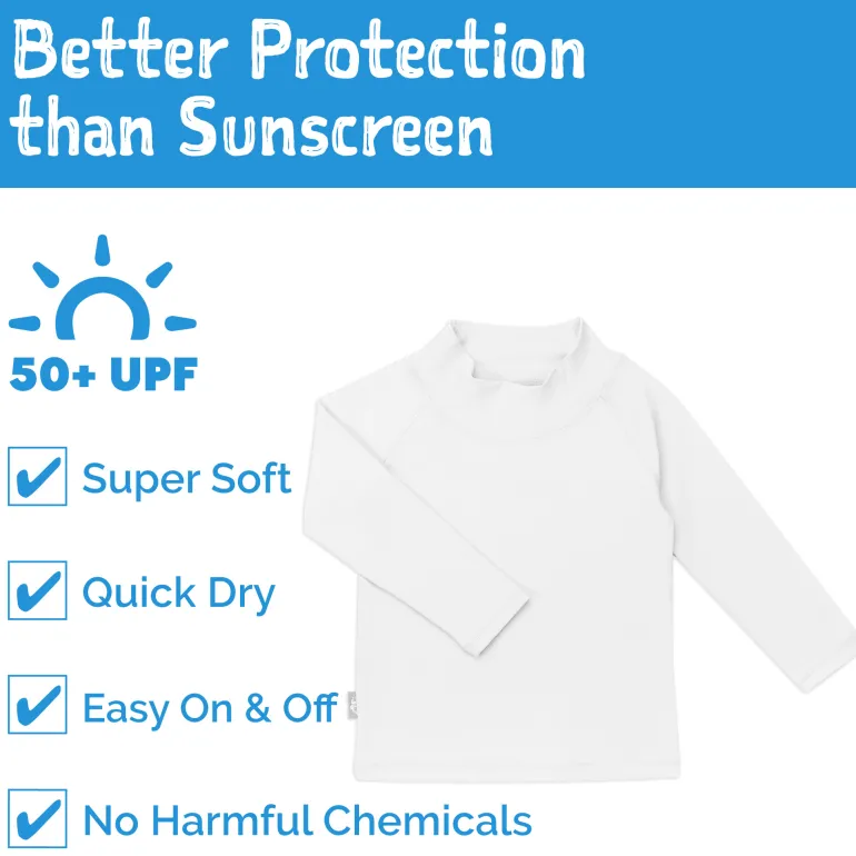 Kids UV Rashguard Top | White