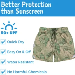 Kids UV Swim Shorts | Jungle Safari