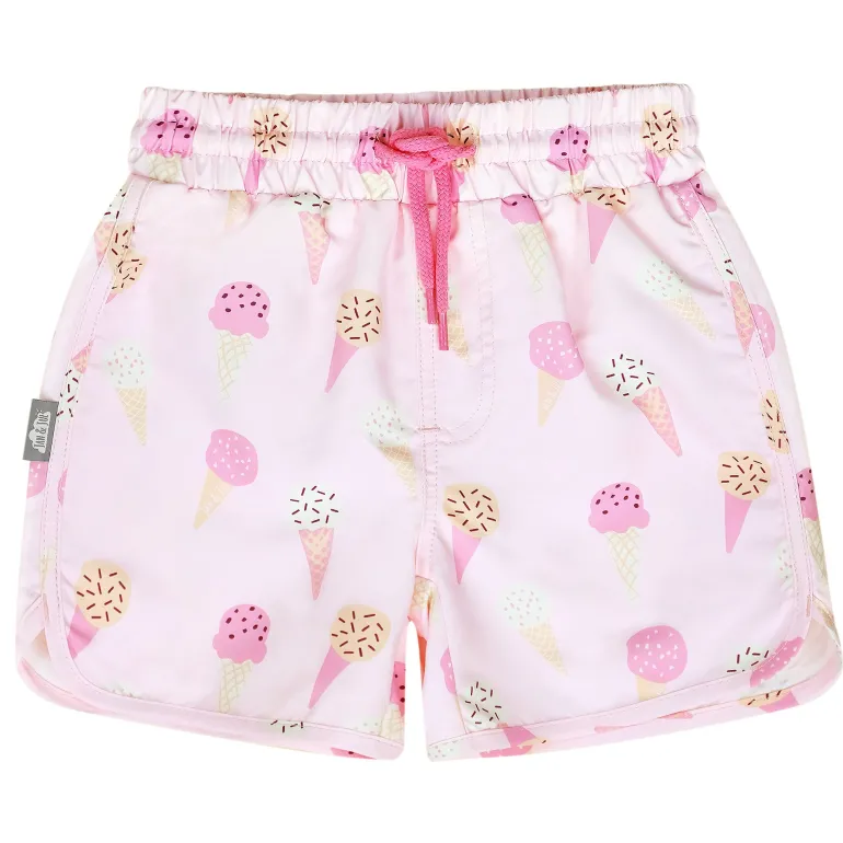 Kids UV Swim Shorts | Pink Ice Cream