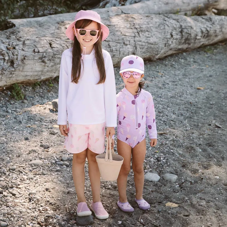 Kids UV Swim Shorts | Pink Ice Cream
