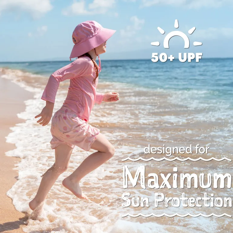 Kids UV Swim Shorts | Pink Ice Cream