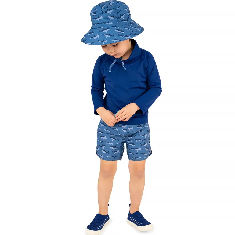 Kids UV Swim Shorts | Shark