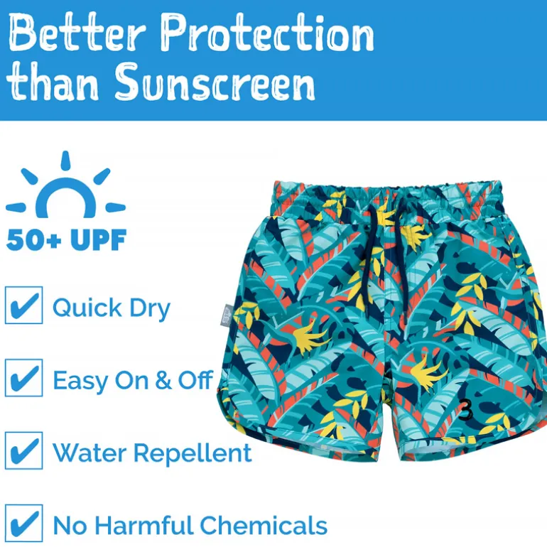 Kids UV Swim Shorts | Tropical