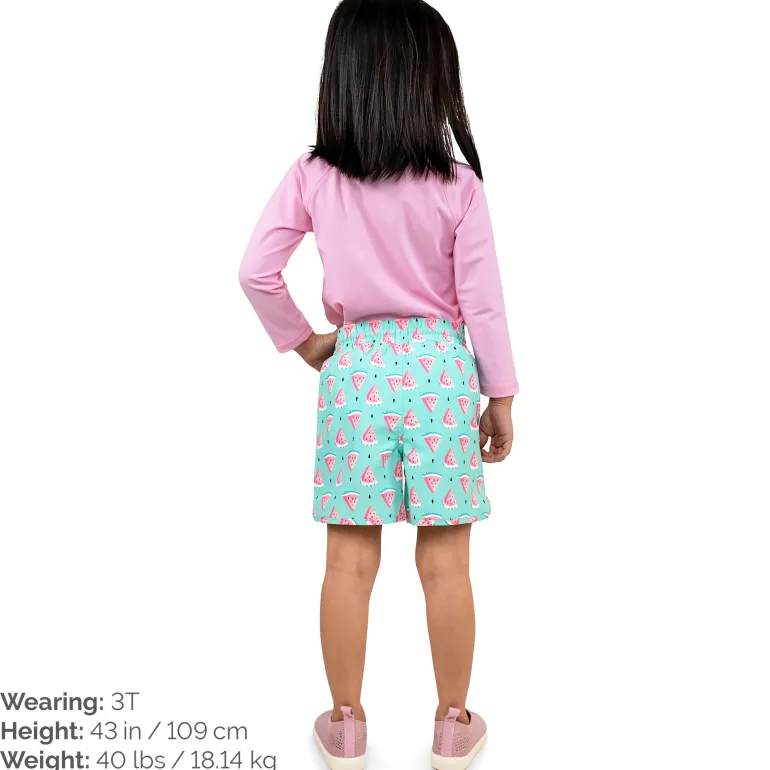 Kids UV Swim Shorts | Watermelon