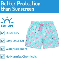 Kids UV Swim Shorts | Watermelon