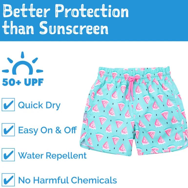 Kids UV Swim Shorts | Watermelon
