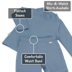 Kids UV Swim Trunks | Blue Grey