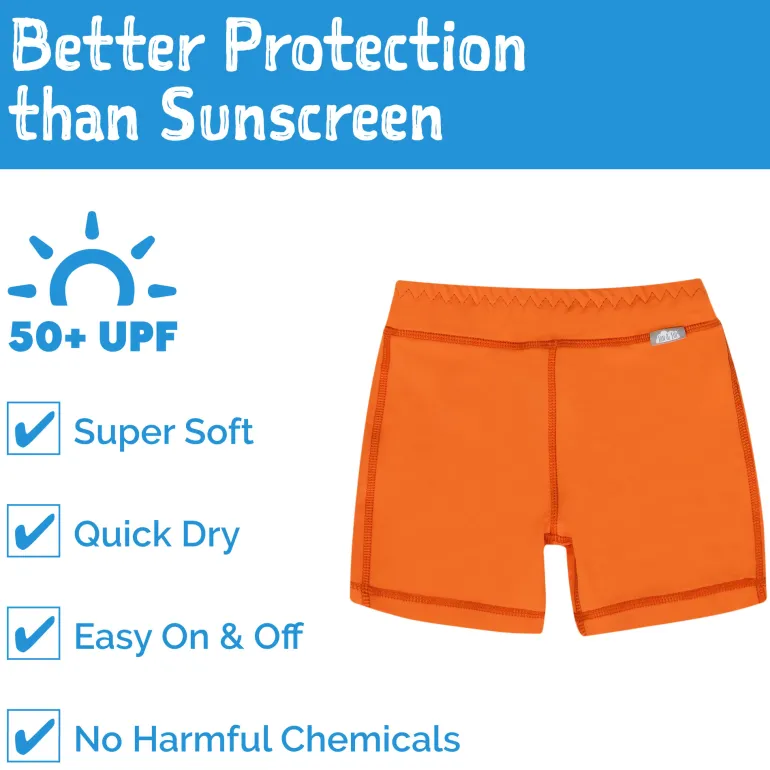Kids UV Swim Trunks | Tangerine