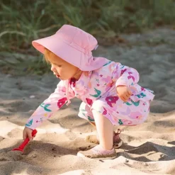 Kids Water Repellent Adventure Hats | Pretty Pink