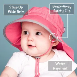 Kids Water Repellent Adventure Hats | Pretty Pink