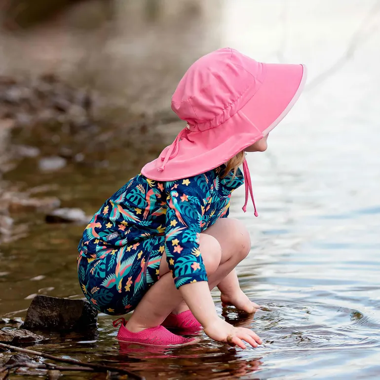 Kids Water Repellent Adventure Hats | Watermelon Pink