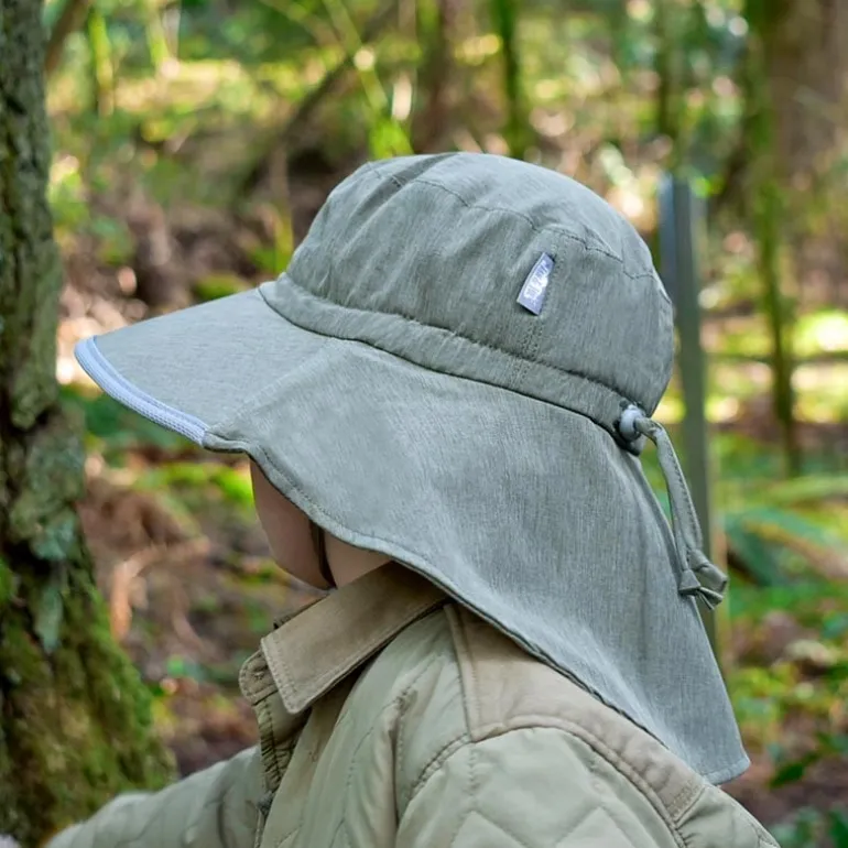 Kids Water Repellent Adventure Hats | Army Green